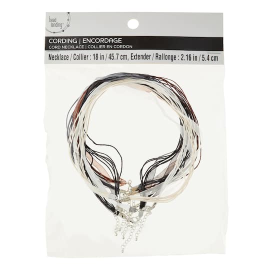 12 Packs: 6 ct. (72 total) 18" Ribbon Cord Necklaces by Bead Landing™
